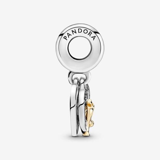 Juweel Pandora Two-Tone Happy Anniversary zilver met 14 karaat geelgoud 799322C01 
