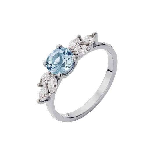 Juweel ATELIER P RING ROSALIE AP S 060 Diamant - Blauwe Beryl