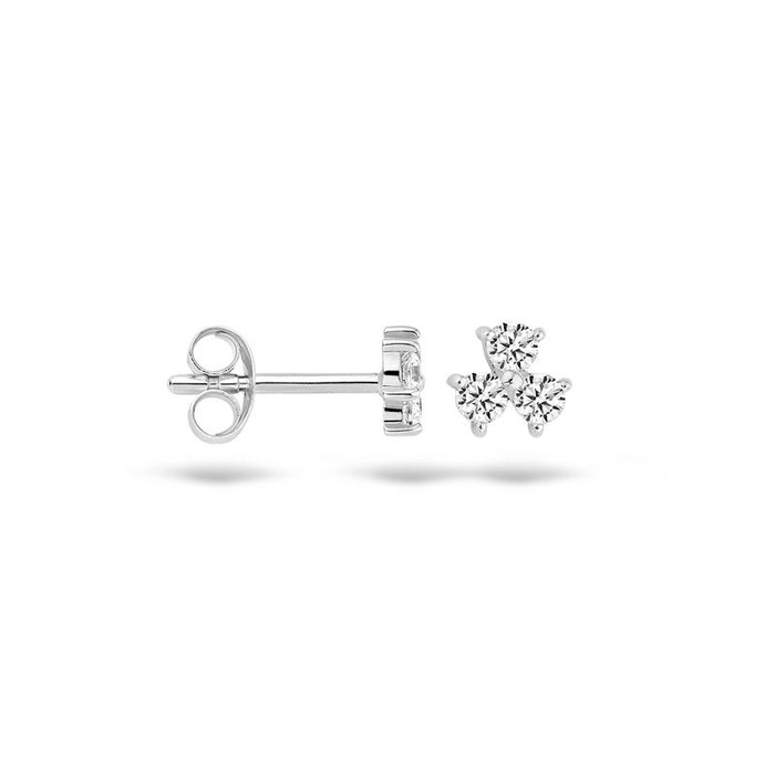 Juweel Blush oorstekers Witgoud 14 karaat zirconium 7197WZI 