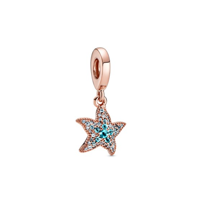 Juweel Pandora Ocean Summer Sparkling Starfish Dangle Charm 788942C01 