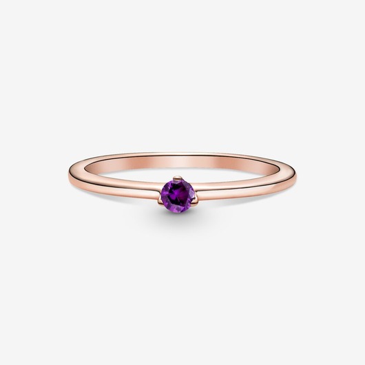 Juweel Pandora rose ring with royal purple crystal 189259C06 