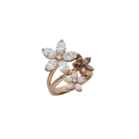 Juweel Clem Vercammen Collection Bloom ring 18 karaat roségoud met diamant A8731/WBR-R Juweel Clem Vercammen Collection Bloom ring 18 karaat roségoud met diamant A8731/WBR-R