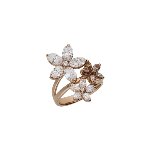 Juweel Clem Vercammen Collection Bloom ring 18 karaat roségoud met diamant A8731/WBR-R  Juweel Clem Vercammen Collection Bloom ring 18 karaat roségoud met diamant A8731/WBR-R