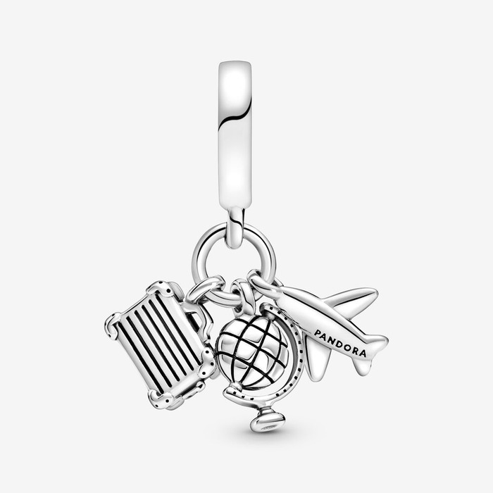 Juweel Pandora Airplane, Globe and Suitcase 799435C01 
