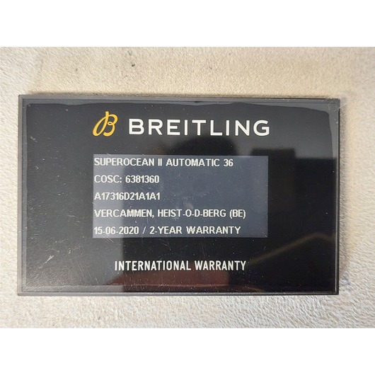 Horloge Breitling Superocean Automatic 36 A17316D21A1S1 'CV-TWDH' 
