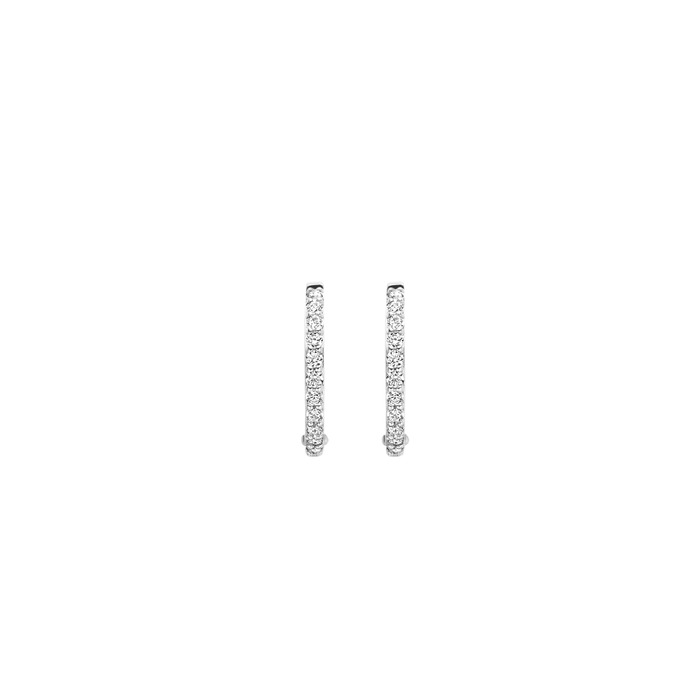 Juweel Blush oorbellen 14 karaat witgoud zirconium 7269WZI 