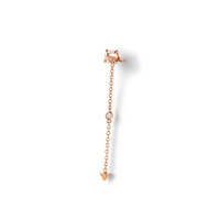 Juweel Mattioli Eve_r small mono earring 18 karaat rosé gold MRI137R007W Juweel Mattioli Eve_r small mono earring 18 karaat rosé gold MRI137R007W