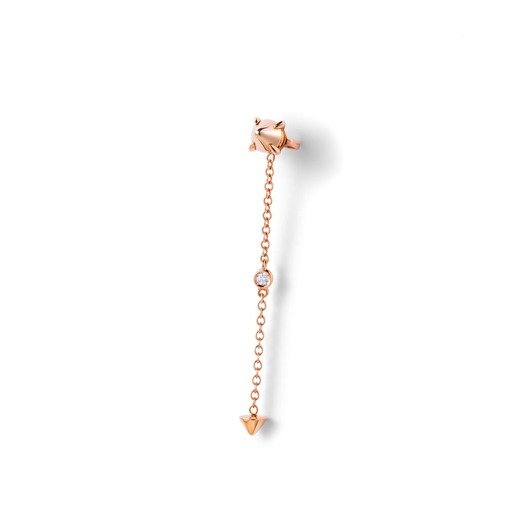Juweel Mattioli Eve_r small mono earring 18 karaat rosé gold MRI137R007W 