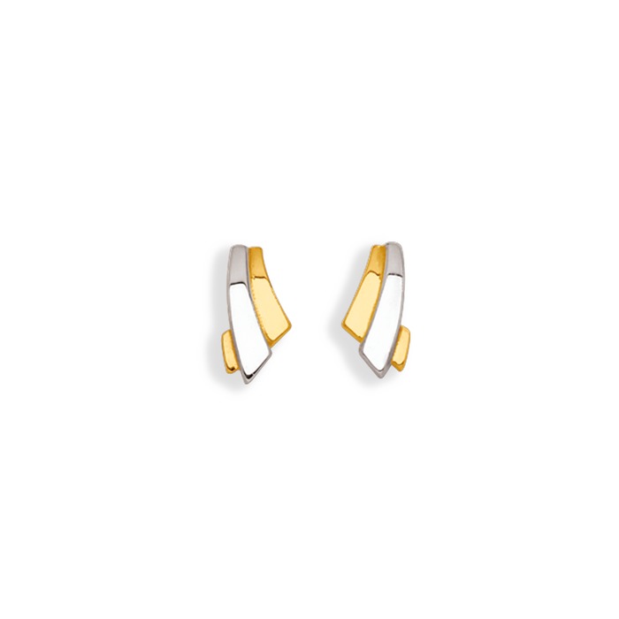 Juweel Beheyt oorbellen 18 karaat bicolor 00A727 
