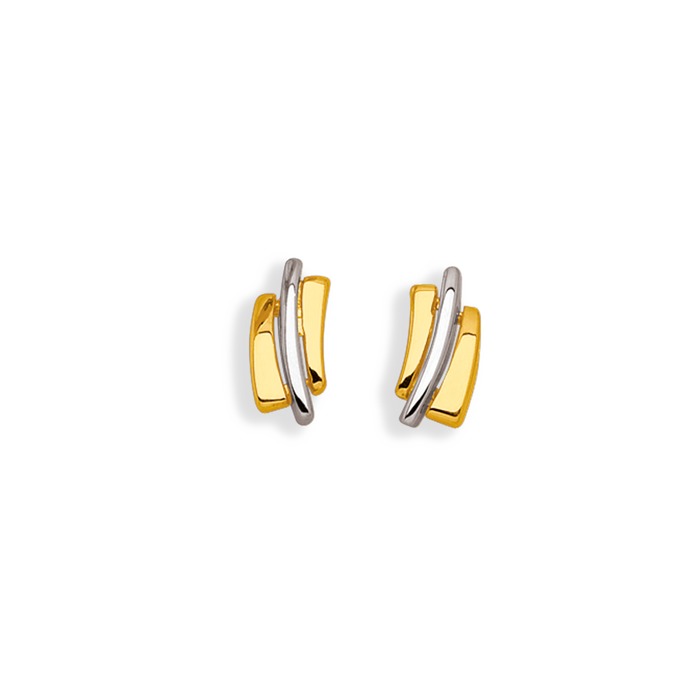 Juweel Beheyt oorbellen 18 karaat bicolor 00A744