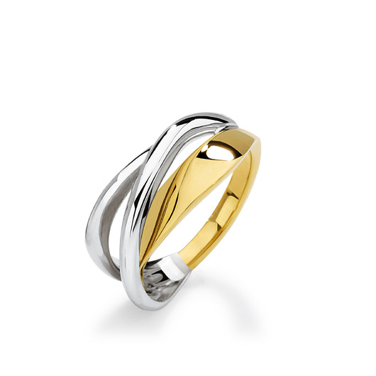 Juweel Beheyt ring 18 karaat bicolor 00A929 Juweel Beheyt ring 18 karaat bicolor 00A929