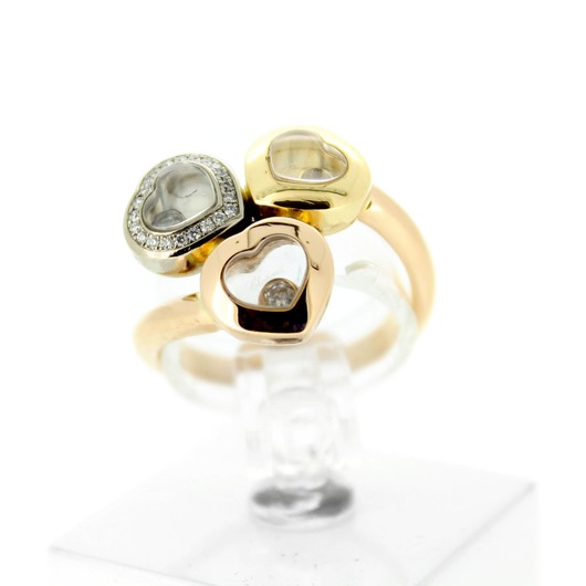 Juweel Chopard ring Happy diamond Tricolor Goud 18 karaat Briljant 829390-9111 '54914/799-TWDH' 
