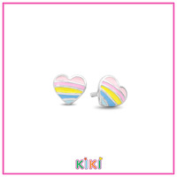 Juweel Kiki oorstekers hart multicolor 65028P Juweel Kiki oorstekers hart multicolor 65028P