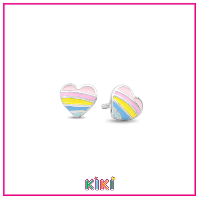 245572 01 Zels oorstekers hart multicolor 65028P Juwelier Clem Vercammen.jpg