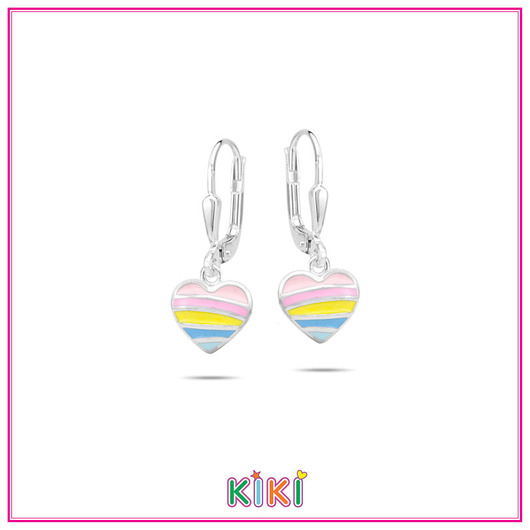 Juweel Kiki oorbellen hart multicolor 65029P Juweel Kiki oorbellen hart multicolor 65029P