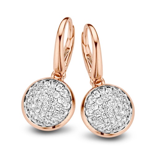 Juweel Tirisi Jewelry oorbellen 18karaat rosé goud met briljanten TE7074D(2P) 