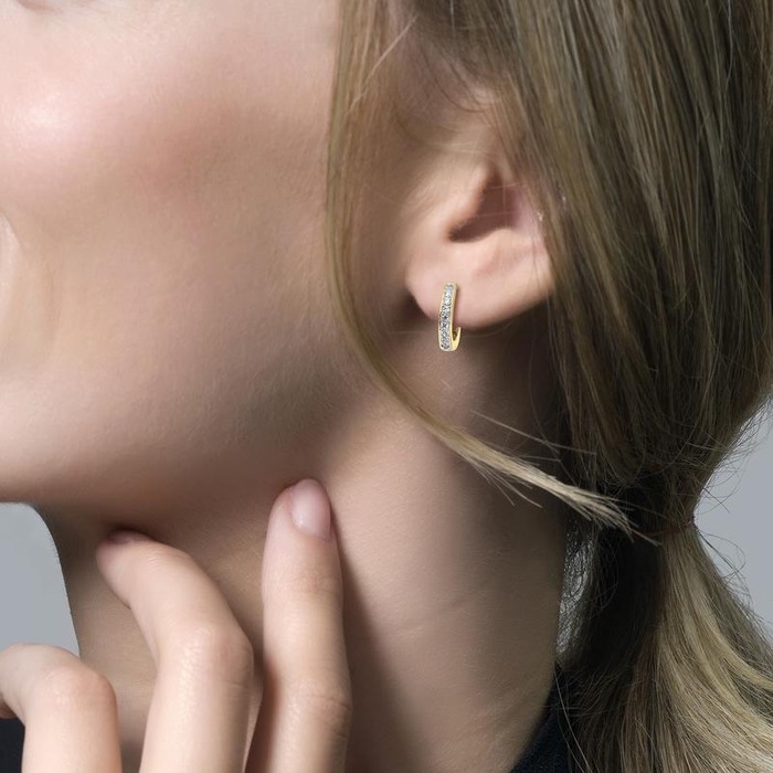 Juweel Blush Oorbellen 14K geel goud zirkonium 7129BZI 