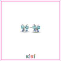 Juweel Kiki oorbellen vlinder blauw 65045P Juweel Kiki oorbellen vlinder blauw 65045P