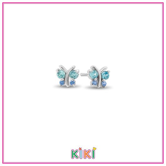 Juweel Kiki oorbellen vlinder blauw 65045P Juweel Kiki oorbellen vlinder blauw 65045P