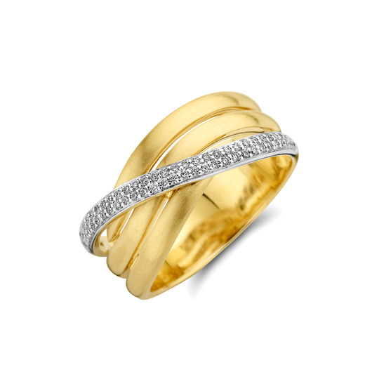 Juweel Femme Adorée ring 18 karaat bicolor goud diamant 10R0084mat 