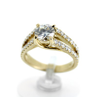 Juweel Solitair ring geelgoud 18 karaat Briljant Juweel Solitair ring geelgoud 18 karaat Briljant