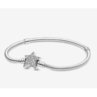 Juweel Pandora Moments Asymmetric Star Clasp Snake Chain Bracelet 599639C01  Juweel Pandora Moments Asymmetric Star Clasp Snake Chain Bracelet 599639C01