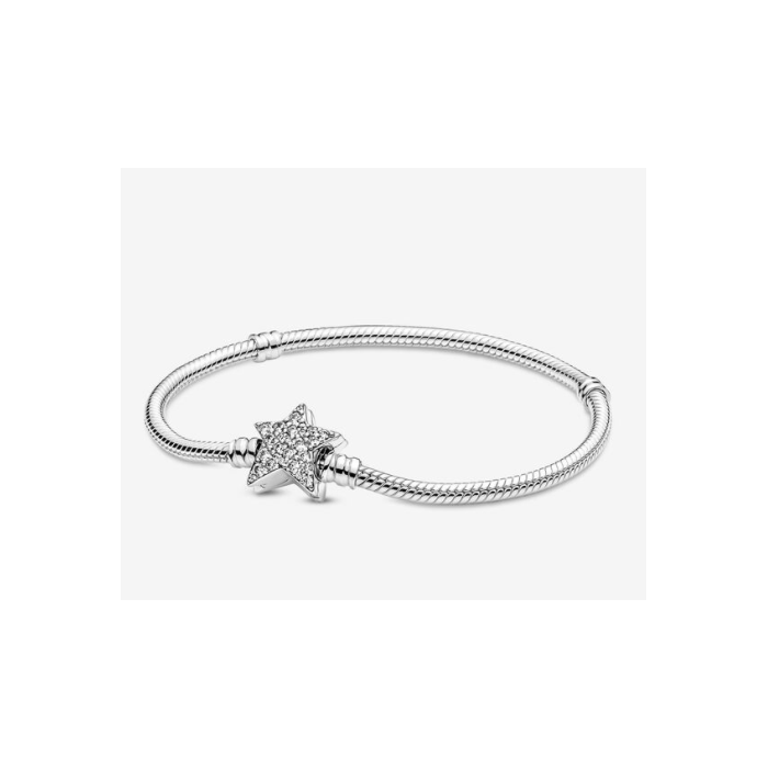 Juweel Pandora Moments Asymmetric Star Clasp Snake Chain Bracelet 599639C01 