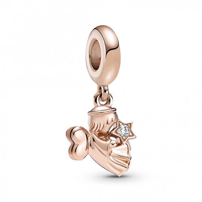Juweel Pandora Heart Winged Angel Dangle Charm 789650C01 