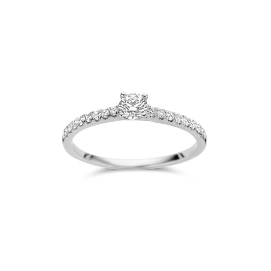 Juweel DULCI NEA RING SOLITAIRE WIT GOUD 18 KARAAT BRILJANT 0.25CT RG42949WG  Juweel DULCI NEA RING SOLITAIRE WIT GOUD 18 KARAAT BRILJANT 0.25CT RG42949WG