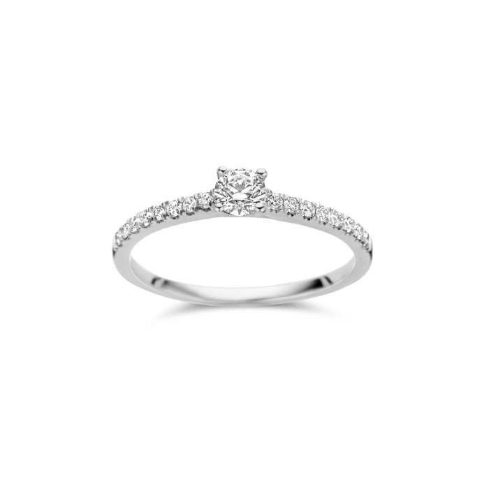 Juweel DULCI NEA RING SOLITAIRE WIT GOUD 18 KARAAT BRILJANT 0.25CT RG42949WG 