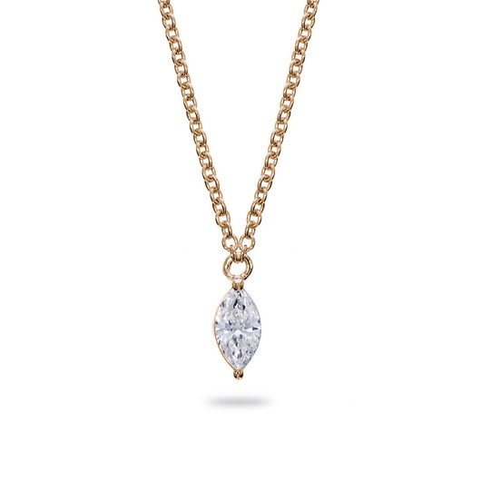 Juweel Beheyt solitaire collier 18 karaat rosé goud diamant 064232/A/3 