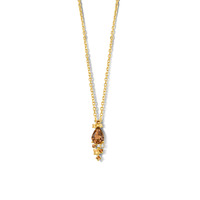 Juweel Dulci Nea collier 18 karaat geel goud rookwarts an citrine P44495 Juweel Dulci Nea collier 18 karaat geel goud rookwarts an citrine P44495