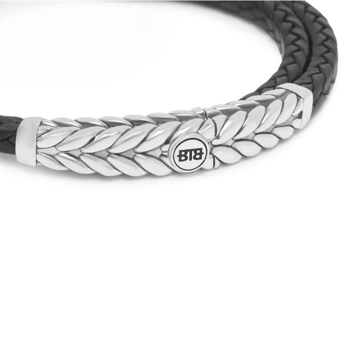 Juweel Buddha To Buddha Barbara Double Leather Bracelet Black 131 