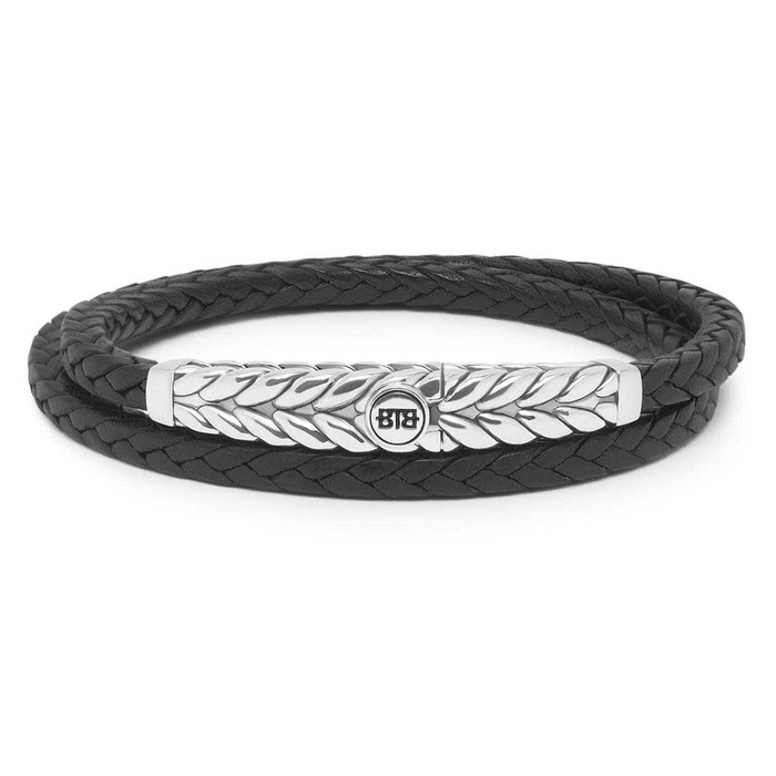 Juweel Buddha To Buddha Barbara Double Leather Bracelet Black 131 