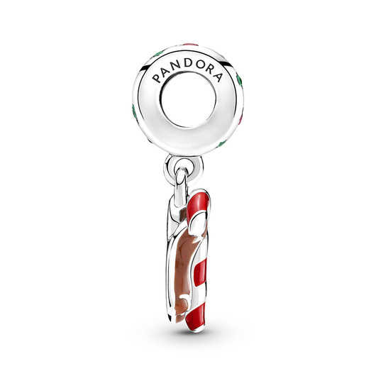 Juweel Pandora Ginger bread man with candy cane 799637C01