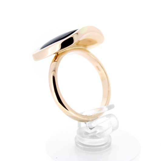 Juweel Bigli Nicki Ring rosé goud 18 karaat Onyx '57919-840-TWDH' 