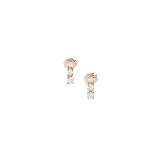Juweel Clem Vercammen Collection Senza Tempo oorstekers 18K rosé goud met diamant B10640/W-R 