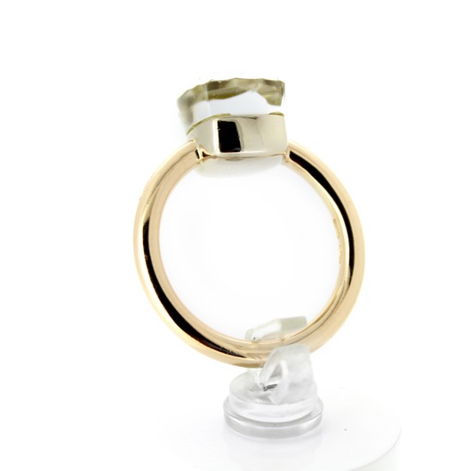 Juweel Pomellato Nudo Classic collection ring roségoud witte topaas TB '58375-847-TWDH' 