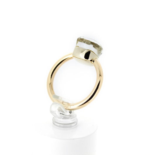 Juweel Pomellato Nudo Classic collection ring roségoud witte topaas TB '58375-847-TWDH' 