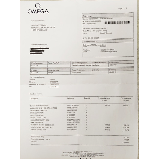 Horloge Omega Seamaster 2220.80.00 '58684-518-TWDH