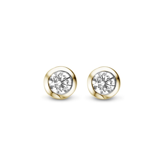Juweel Beheyt oorstekers 18karaat geelgoud diamant 93BG24/A 