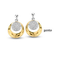 Juweel Gento oorstekers pleetgoud zirconium LB19 Juweel Gento oorstekers pleetgoud zirconium LB19