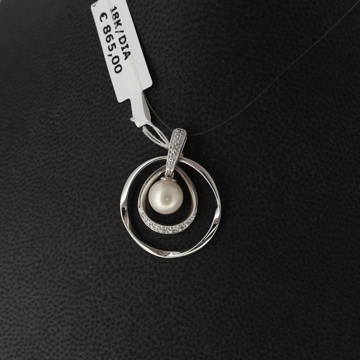 Juweel Dulci Nea hanger 18K witgoud PTXP-0969-X1/0.06CT 'OTL' 