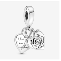 Juweel Pandora Moments Roos Hart Hangslot Hangende Bedel 790086C00  Juweel Pandora Moments Roos Hart Hangslot Hangende Bedel 790086C00