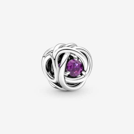 Juweel Pandora Moments Februari Geboortesteen Sweet Grape Purple Oneindige Cirkel Bedel 790065C02 