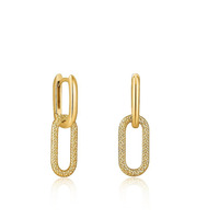 Juweel Ania Haie Ropes & Dreams Goldplated rope oval drop earrings E036-04G Juweel Ania Haie Ropes & Dreams Goldplated rope oval drop earrings E036-04G