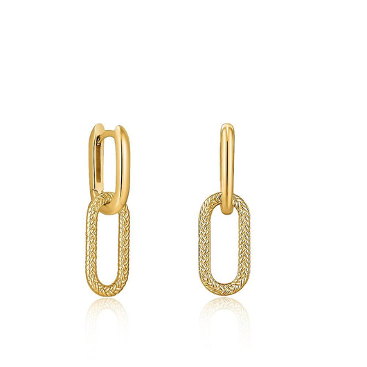 Juweel Ania Haie Ropes & Dreams Goldplated rope oval drop earrings E036-04G Juweel Ania Haie Ropes & Dreams Goldplated rope oval drop earrings E036-04G