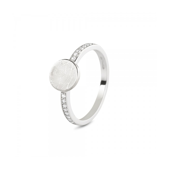 Juweel SEE YOU ZILVER ZIRCONIUM VINGERPRINT RING 457S 