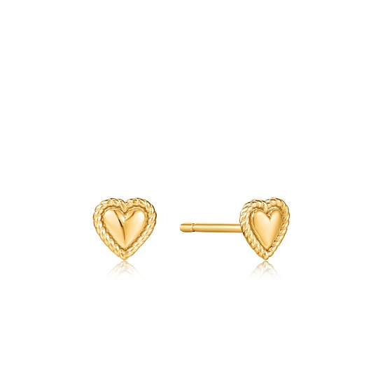 Juweel Ania Haie Ropes & Dreams goldplated Rope Heart Bar Stud earrings E036-02G