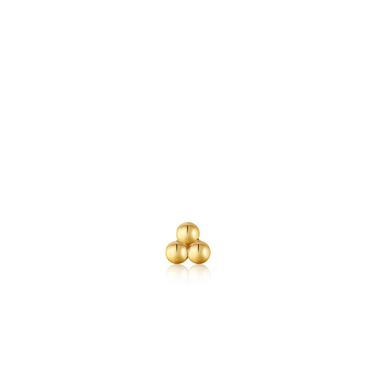 Juweel Ania Haie Ear Edit Goldplated Triple Ball Barbell Single earring E035-03G  Juweel Ania Haie Ear Edit Goldplated Triple Ball Barbell Single earring E035-03G
